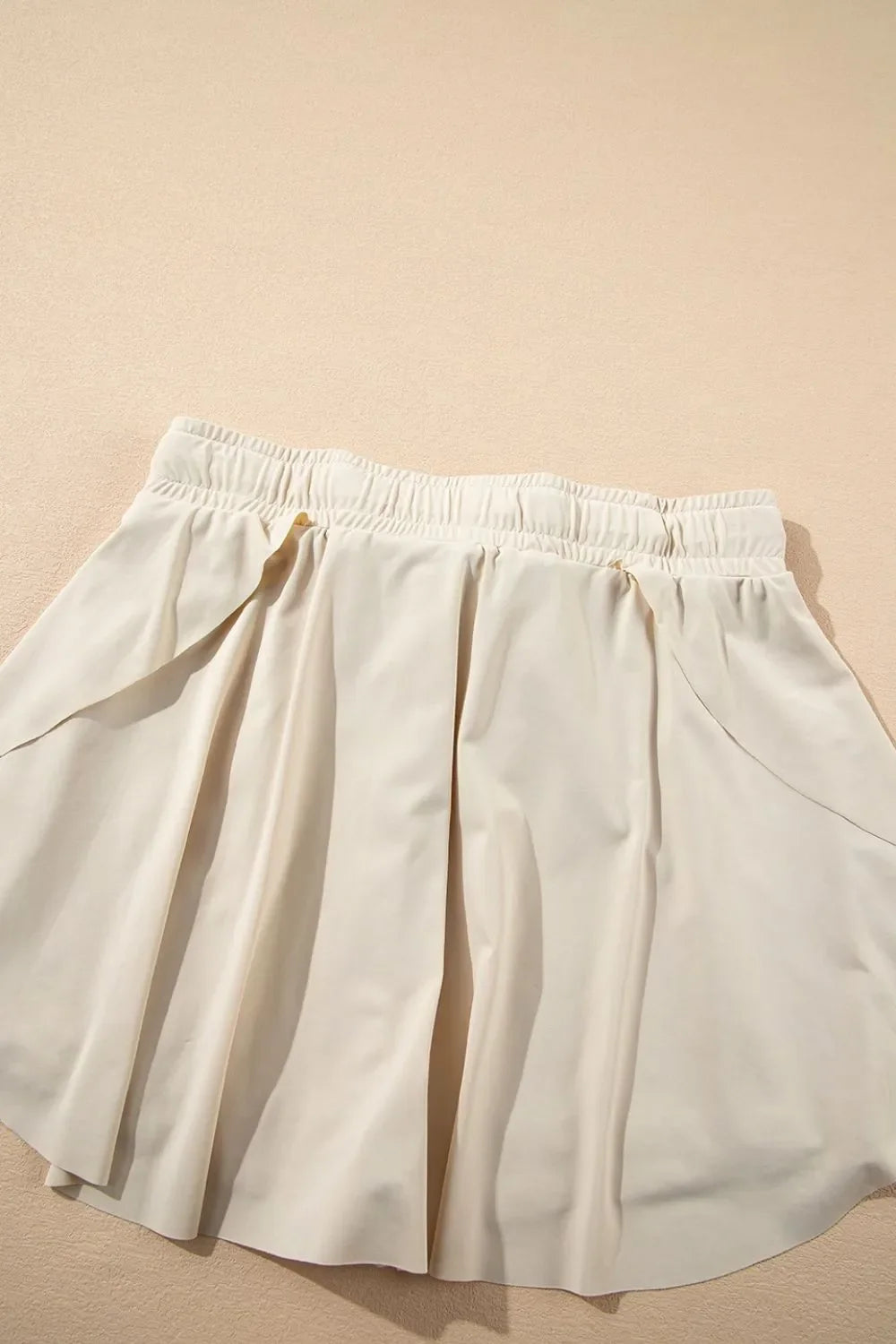 Drawstring High Waist Lined Active Skorts