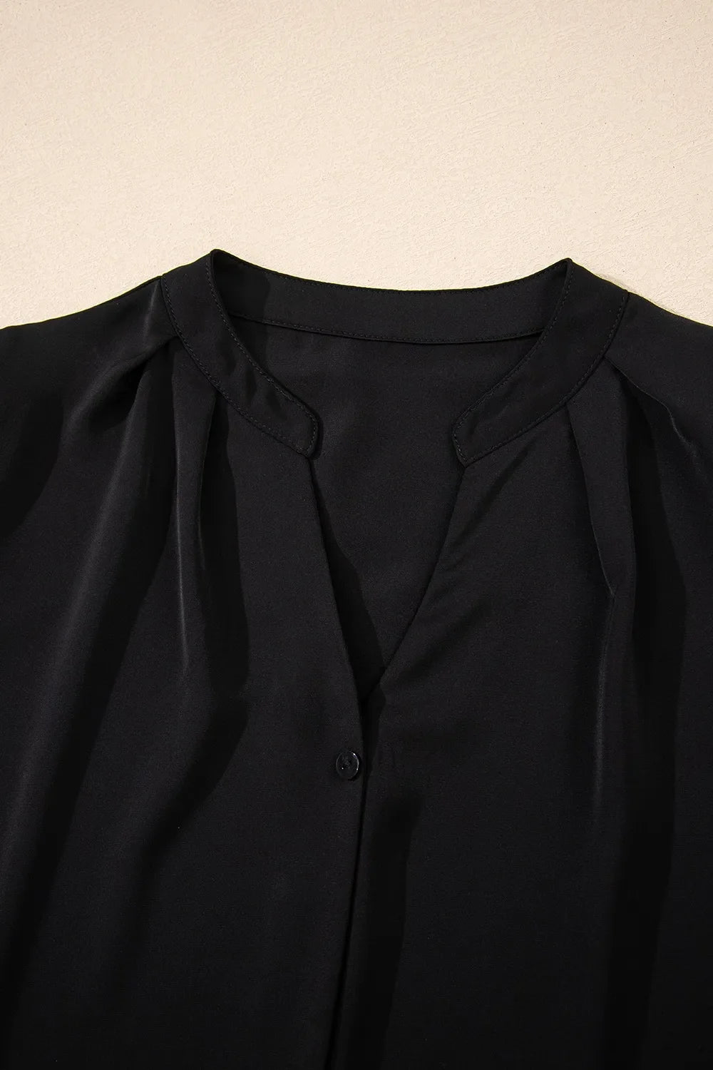 Short Sleeve Notched Blouse