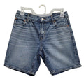 New American Eagle Size 0 Strigid Medium Wash High Waist Denim Jean Shorts
