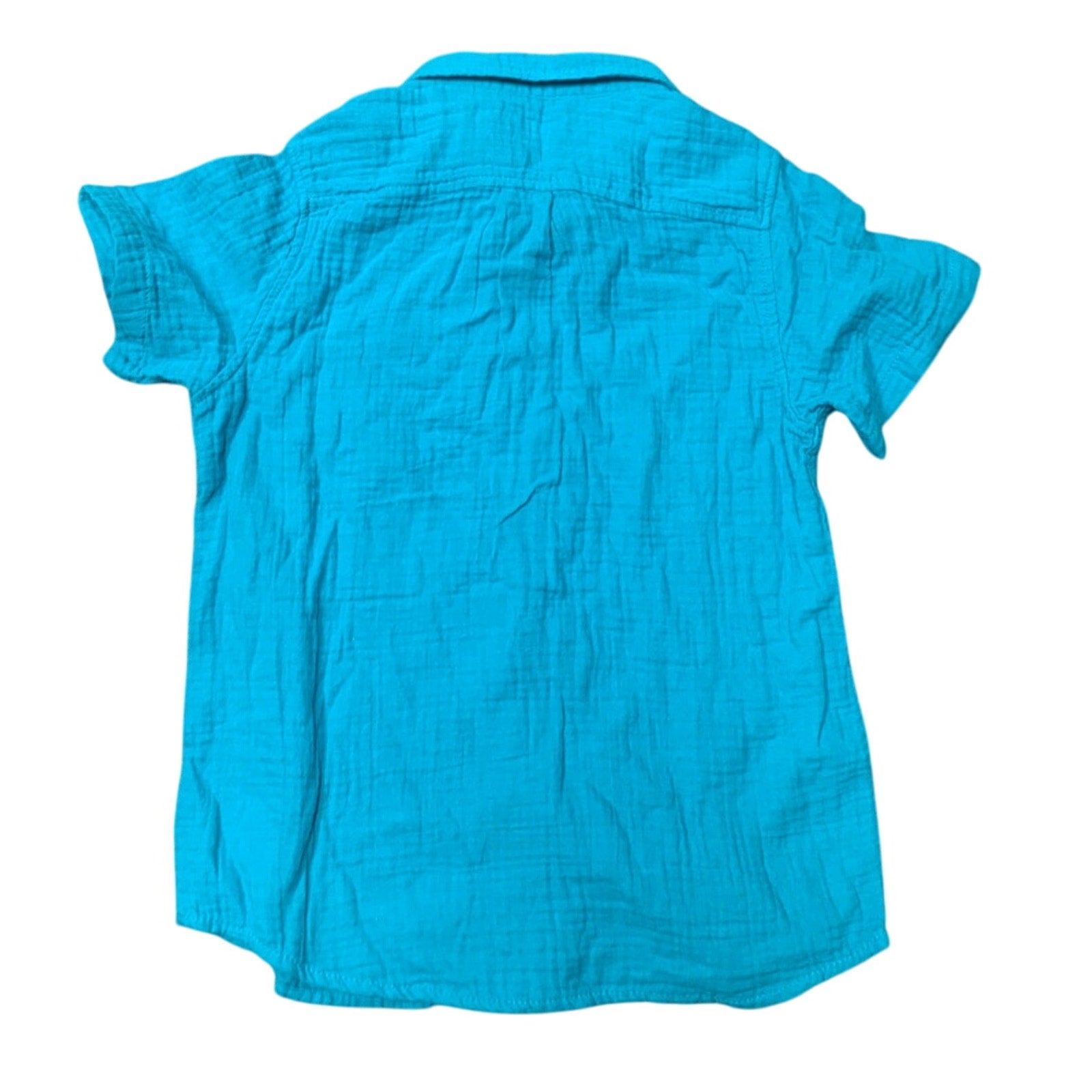 2 New Cat & Jack Boys Medium (8) Short Sleeve 100% Cotton Button Up Shirts