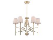 World Imports Millau Collection 5-Light Satin Gold Chandelier