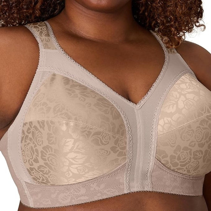 New Playtex Womens Size 38DDD Floral 18 Hour Smoothing Unlined Wireless Bra