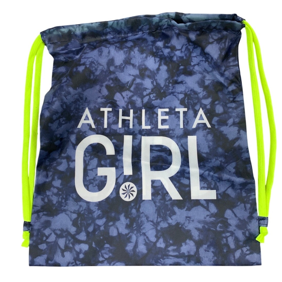Athleta Girl Dark Blue Tie Dye 100% Polyester Drawstring Close String Backpack