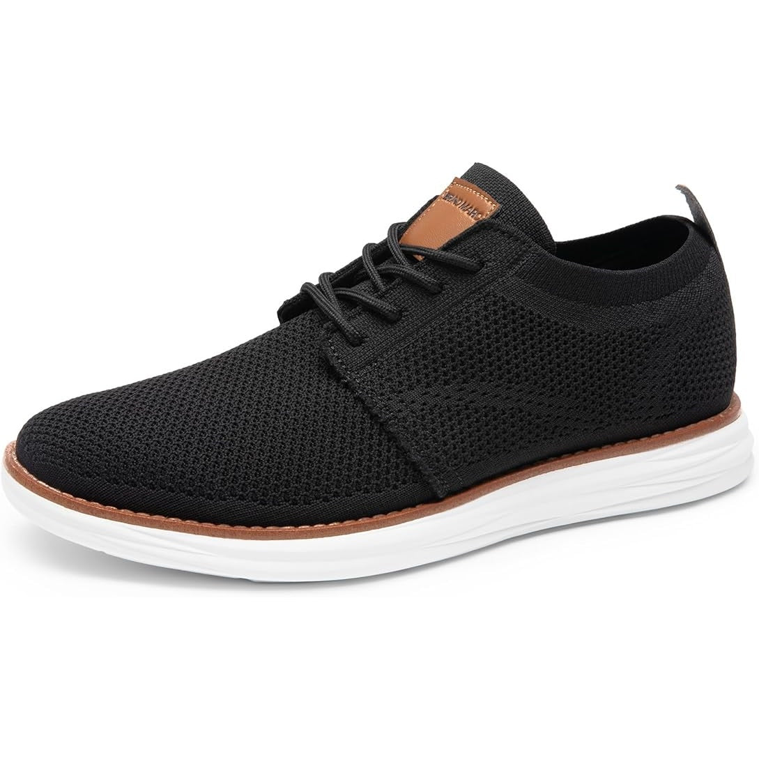 Bruno Marc Men Size 14 Black KnitFlex Breeze Mesh Oxfords Lace-Up Sneakers Shoes