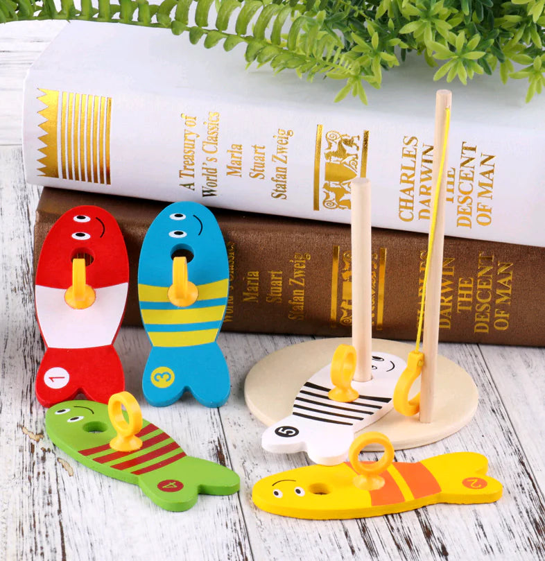 Wooden Fishing Toy Set for Kids - Educational Play