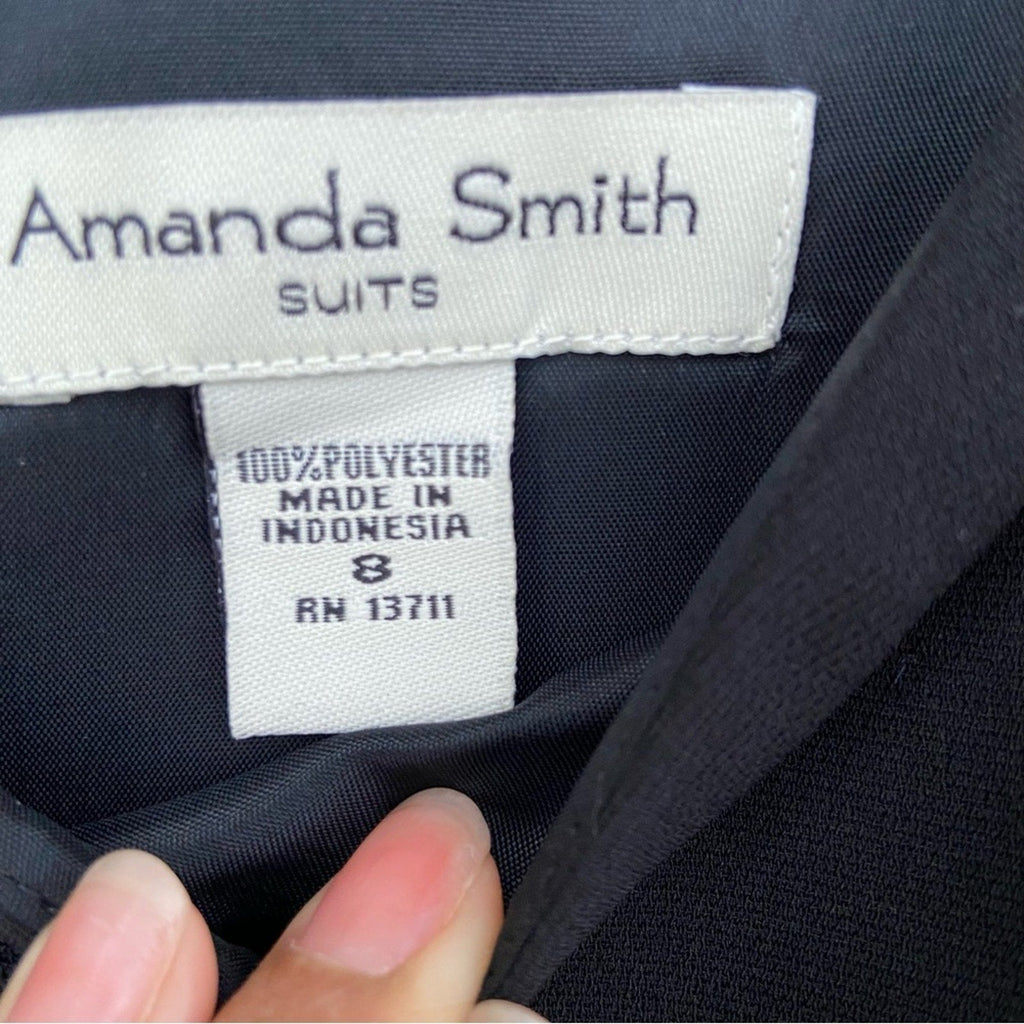 New Amanda Smith Womens Size 8 Black 100% Polyester LBD Sleeveless Sheath Dress
