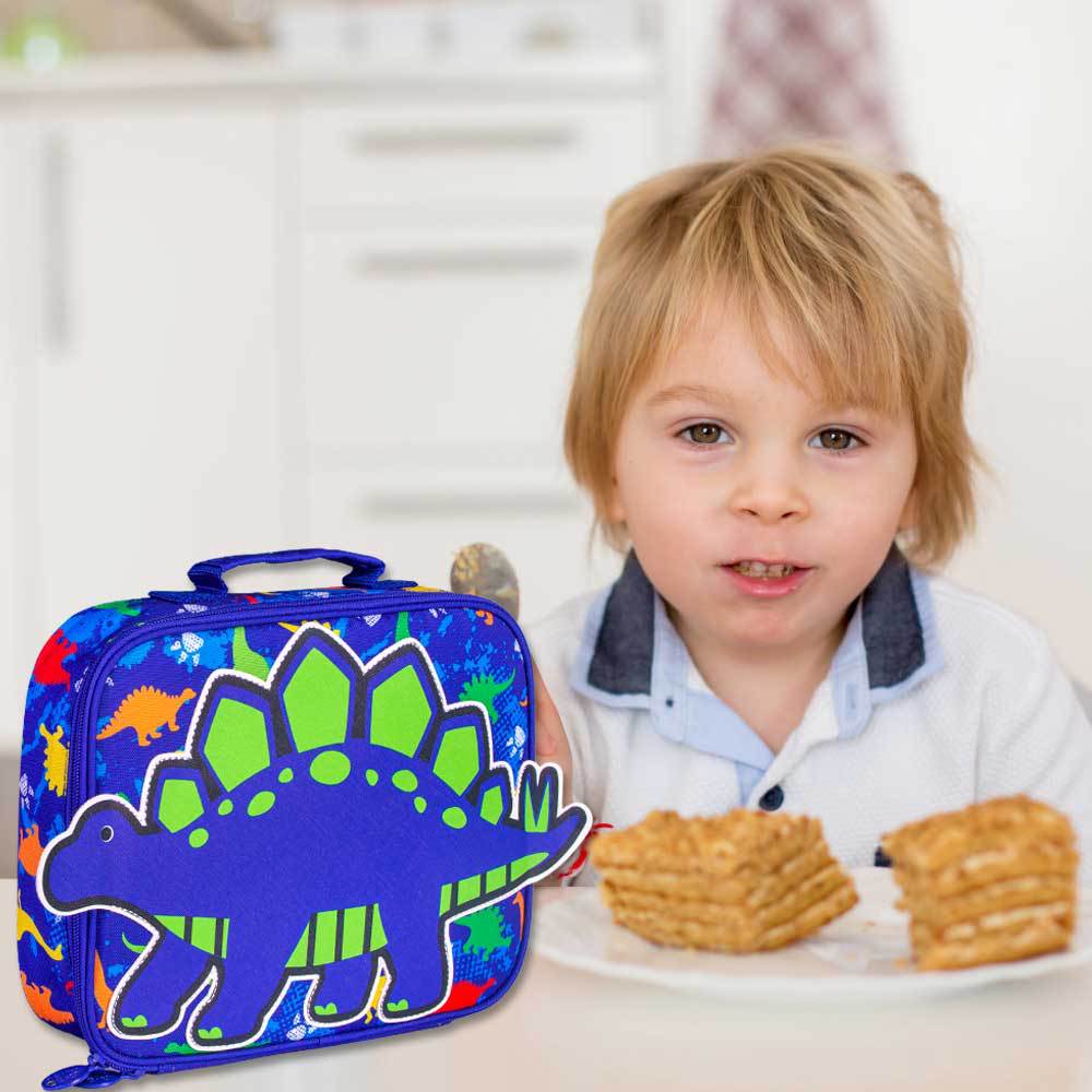 Kids 3-Piece School Backpack Set - Lightweight Water-Resistant Cartoon Backpack with Lunch Bag & Pencil Case