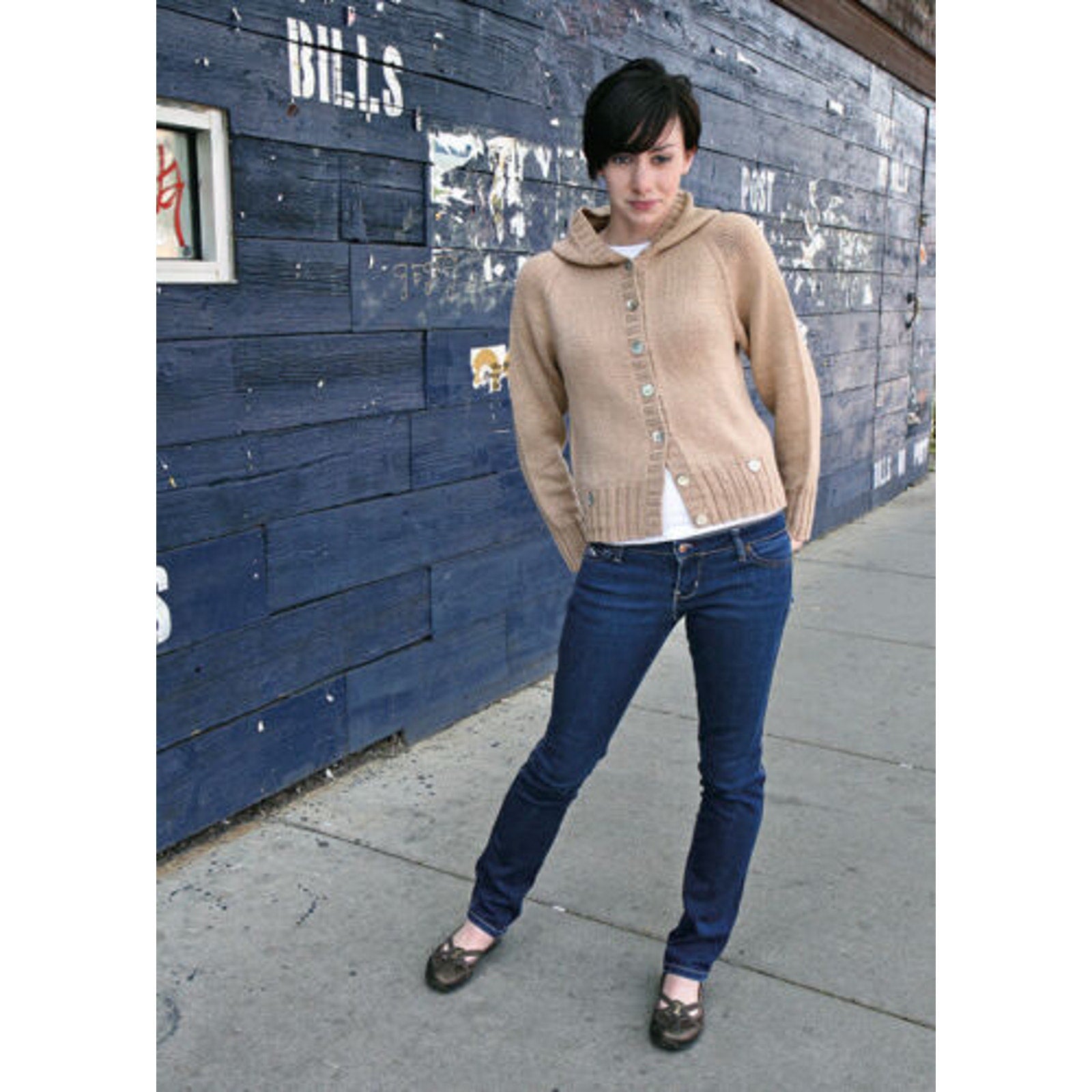 New Bonnie Marie Burns Chic Knits #7 Basic Chic Hoodie Knitting Pattern