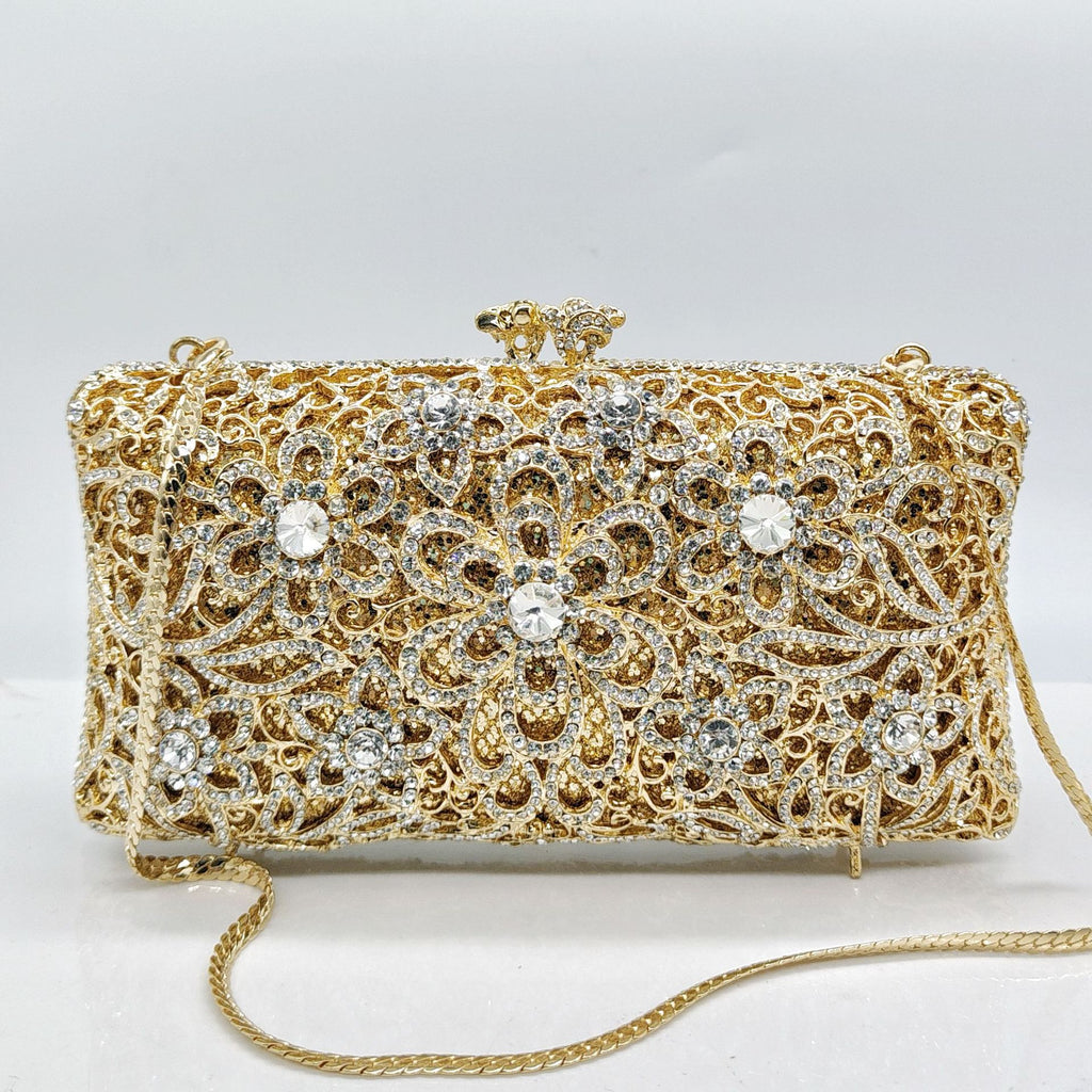 Diamond Evening Clutch Bag - Luxury Crystal Rhinestone Handbag for Wedding Party Banquet