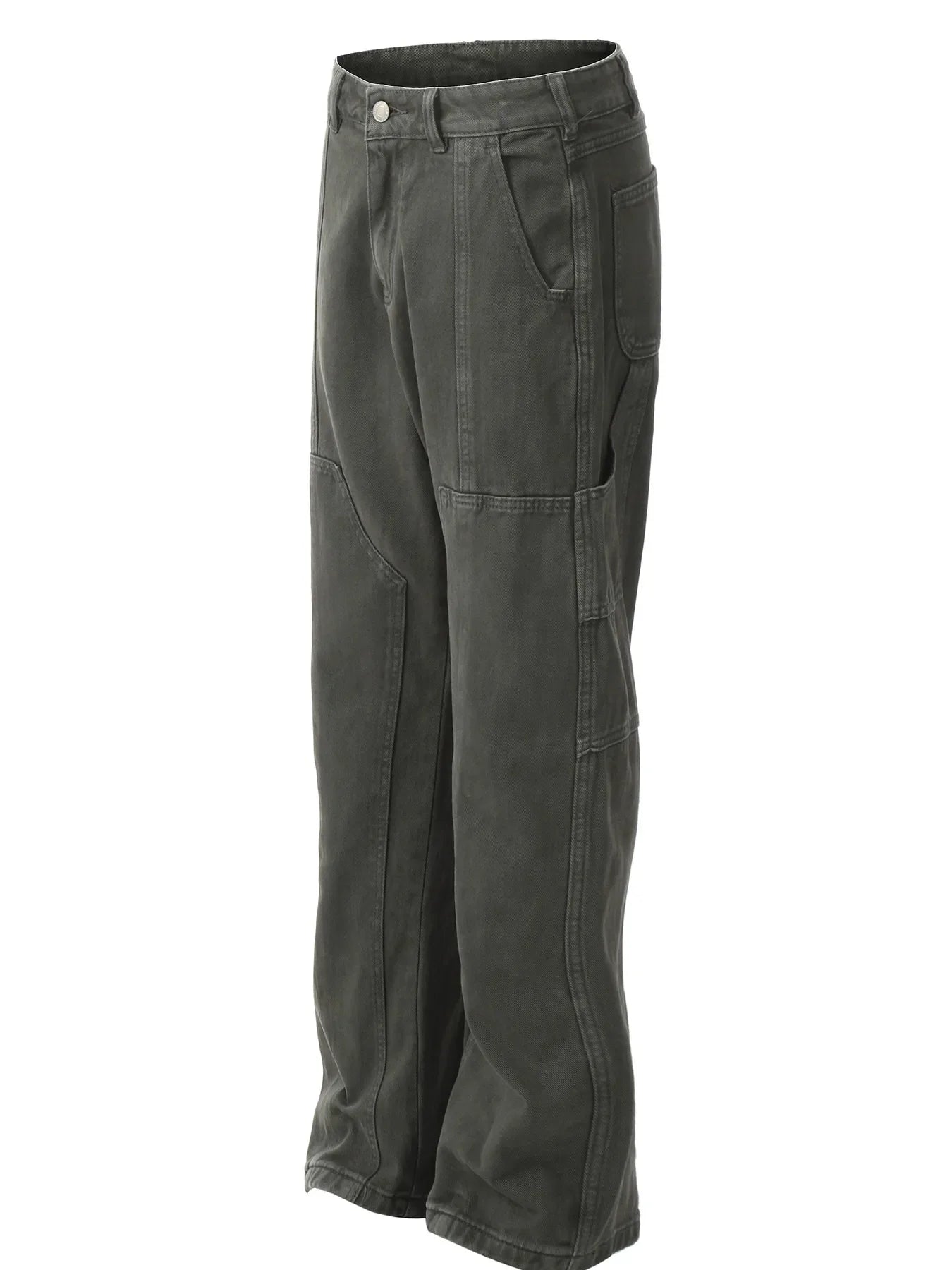 Men's Vintage Washed Wide Leg Cargo Jeans