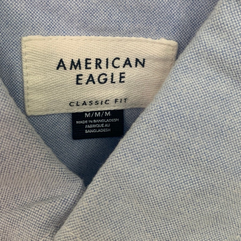 2 New American Eagle Womens Medium Short Sleeve Button Up Collared Shirts