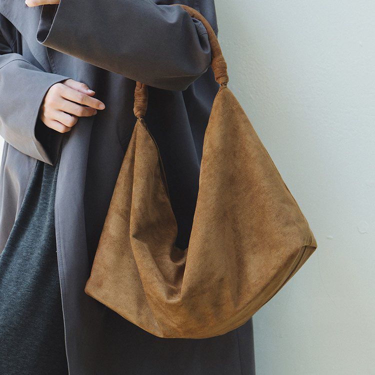 Women's Large-Capacity Suede Shoulder Bag – Casual Everyday Handbag