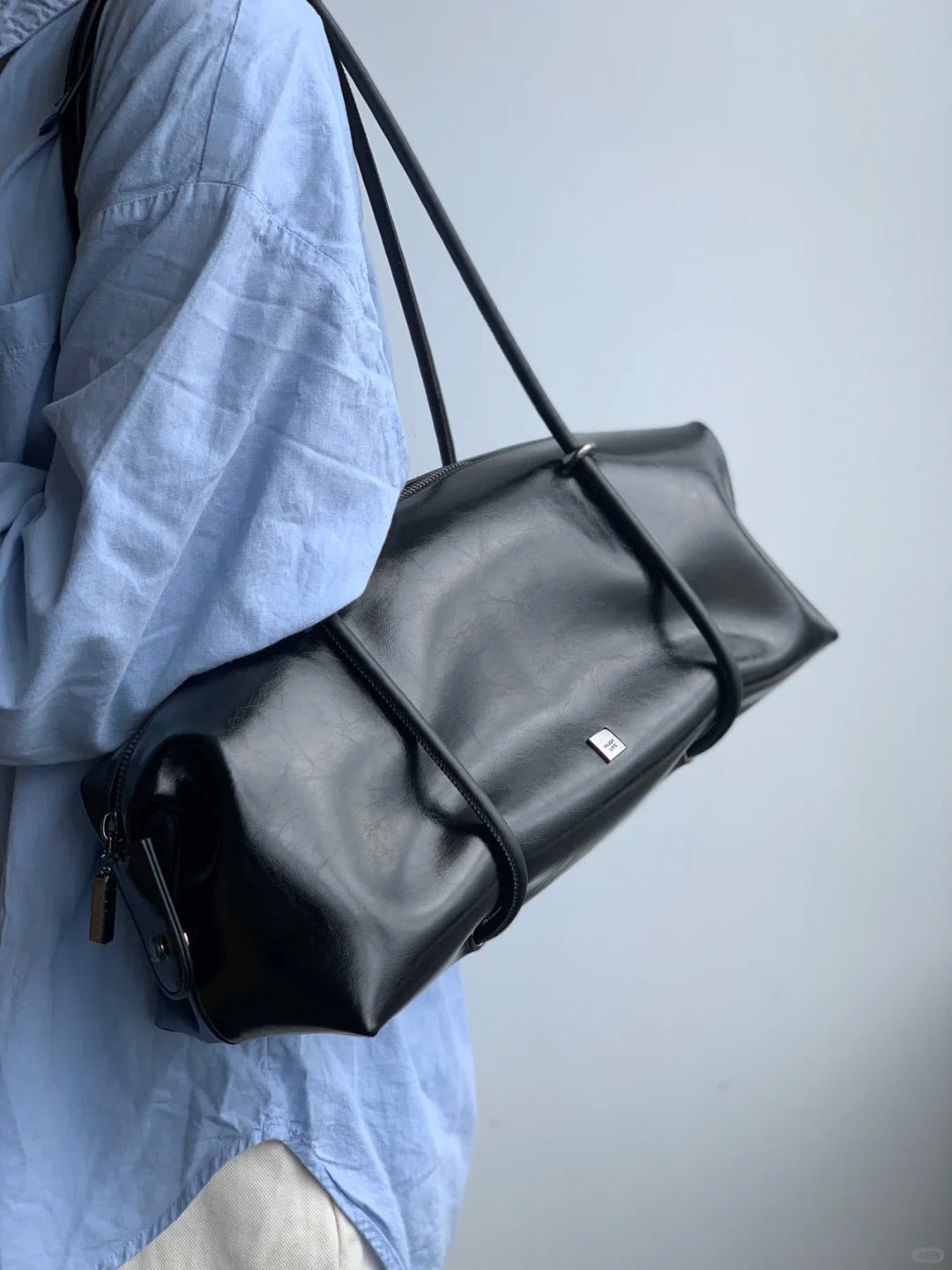 Women's Textured Boston Bag – Large Capacity PU Leather Structured Handbag | Sarah Express