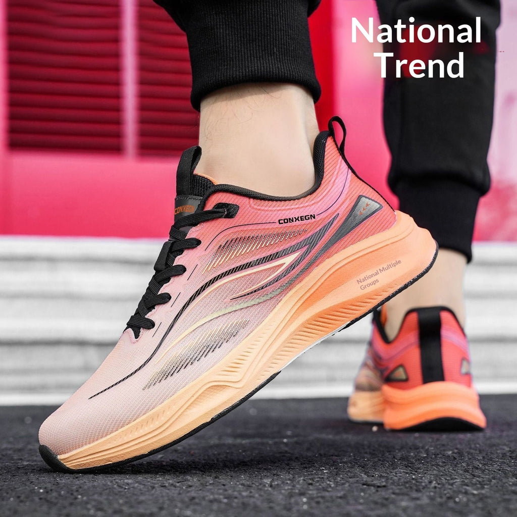 Men's Breathable Casual Running Sneakers | Lace-Up Low-Top Shoes