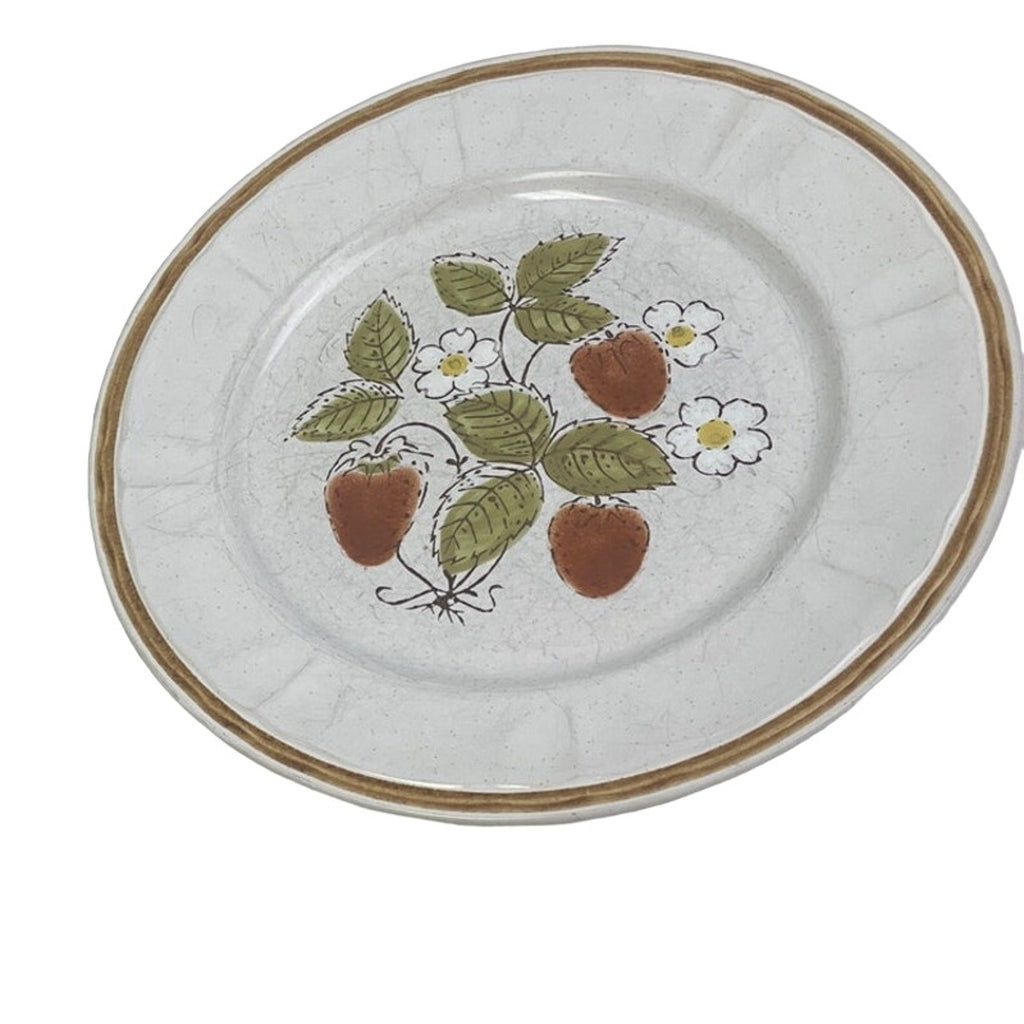 Set of 4 Vintage Handpainted Americana Hearthside Stoneware Berries N Cream