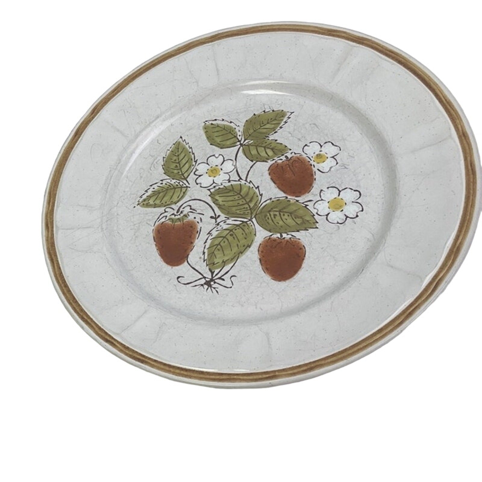 Set of 4 Vintage Handpainted Americana Hearthside Stoneware Berries N Cream