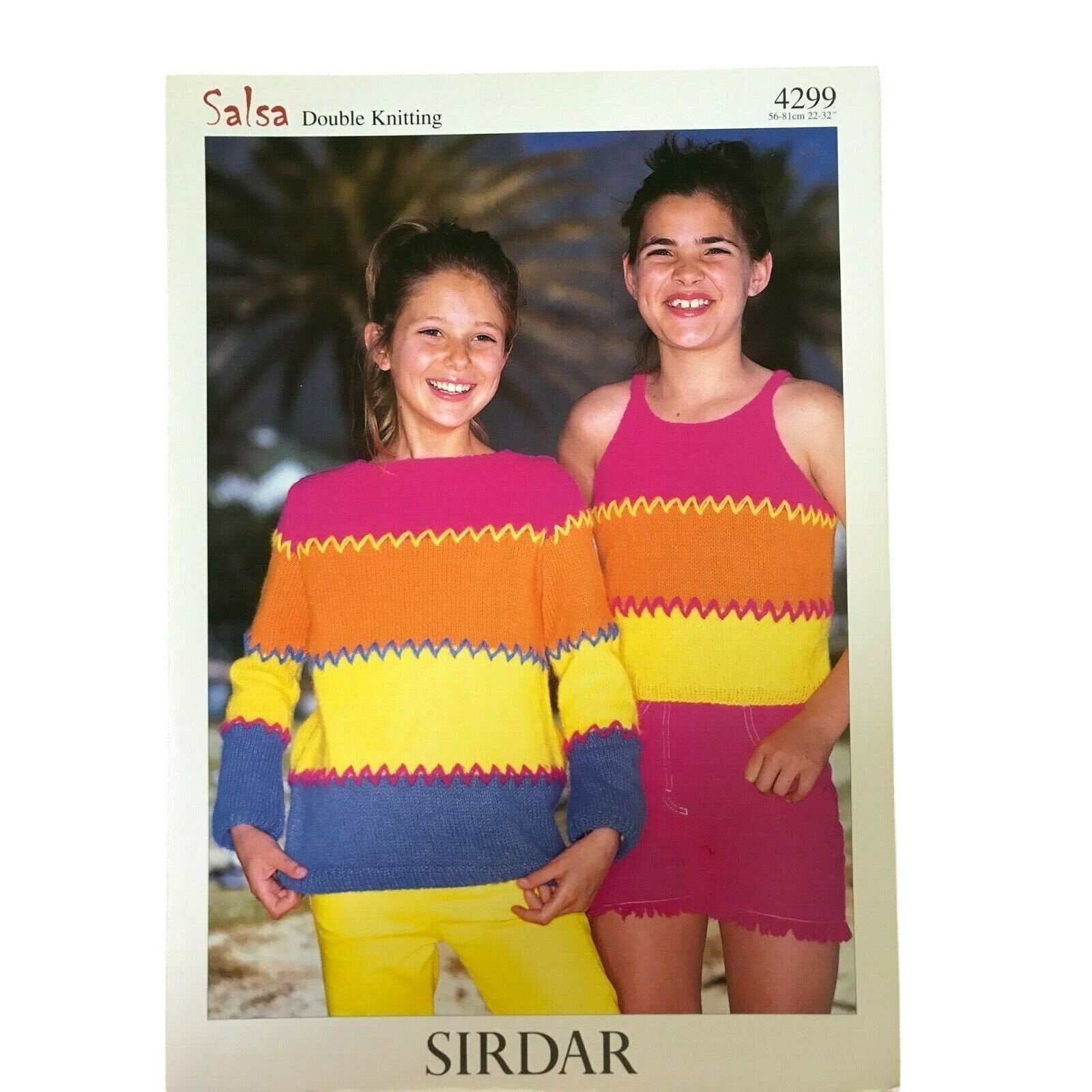 New Sirdar 4299 Salsa Girls Tank Top Sweater Knitting Pattern