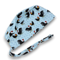 Chicken Skull tie-back style surgical scrub cap by Paradise Caps.