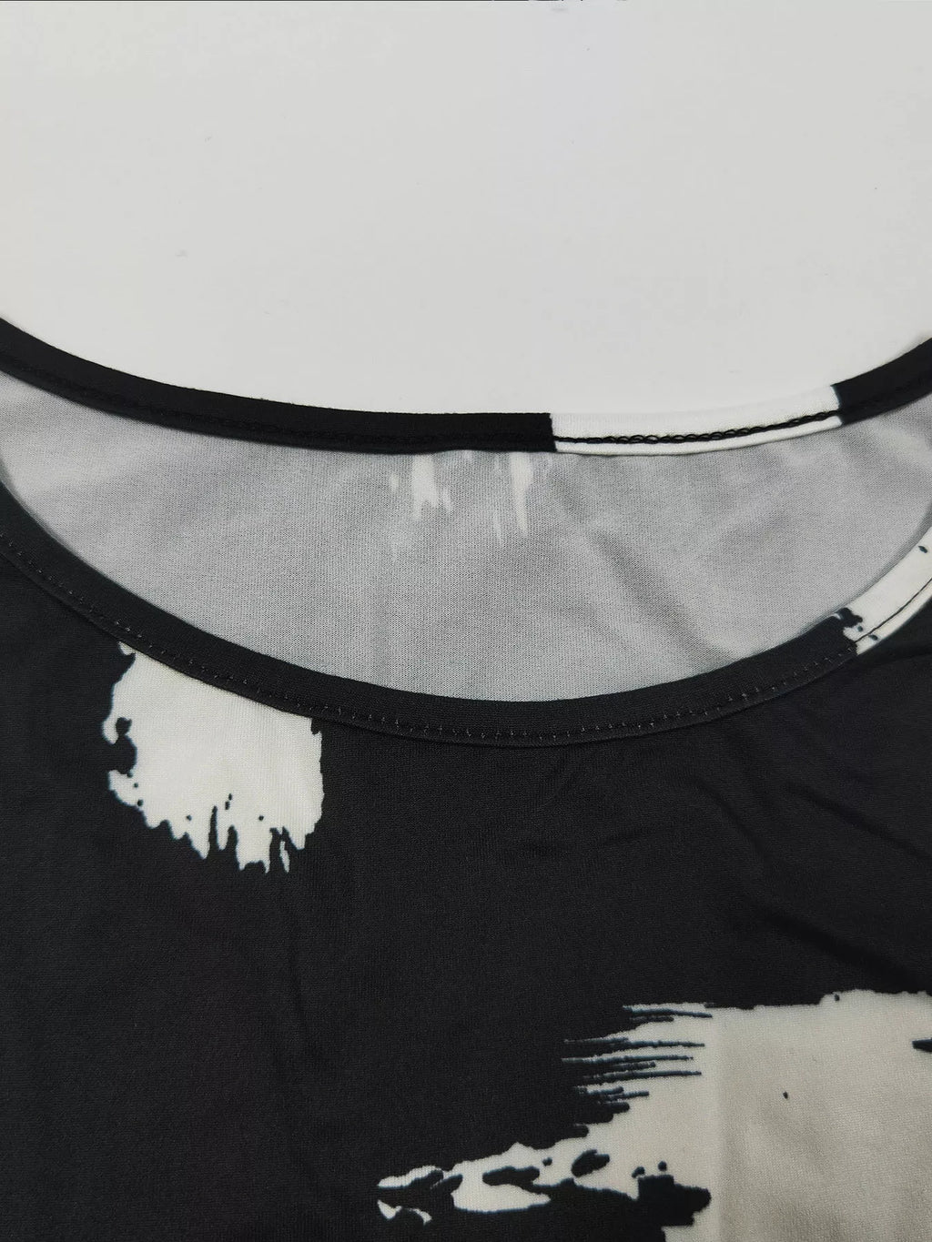Abstract Print Sleeveless Top & Wide Leg Pants Set