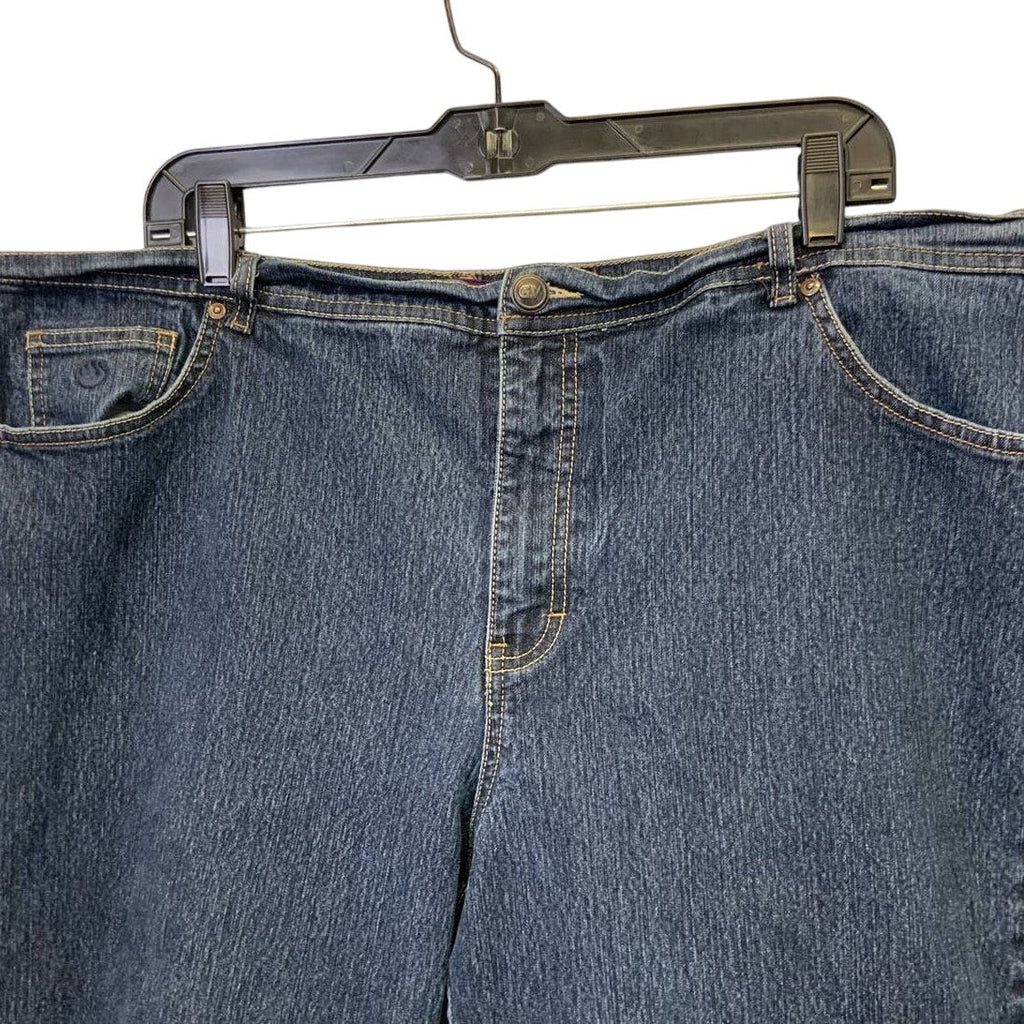 Gloria Vanderbilt Womens 20W Amanda Flat Front Stretch Cotton Denim Blue Jeans