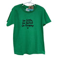New Hand Printed Girls Small So Little So Loved So Happy Short Sleeve Tee Shirt