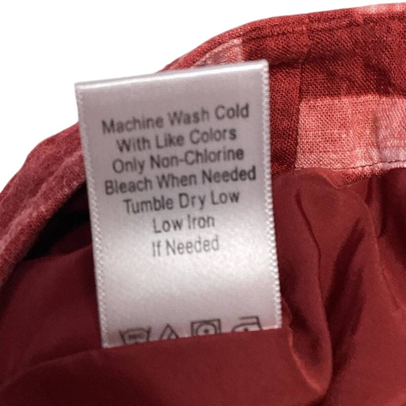 Coldwater Creek Womens Size 14 Striped Linen Blend Side Zipper Fully Lined Skirt