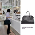 Women's Textured Suede Commuter Tote Bag - Premium PU Leather Handbag with Multiple Compartments
