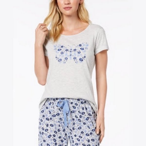 Charter Club Graphic Pajama Top