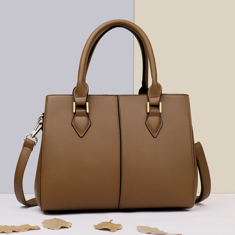 Women's Soft Leather Large Capacity Crossbody Shoulder Bag - PU Leather Commuter Handbag with Multiple Compartments