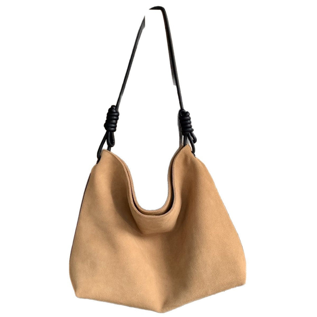 Luxury Vintage Suede Leather Shoulder Bag – Large Capacity Women's Hobo Bag