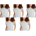 New 5-Pack Hanes Womens Large White Ringspun Cotton Cap Sleeve Muscle Tees