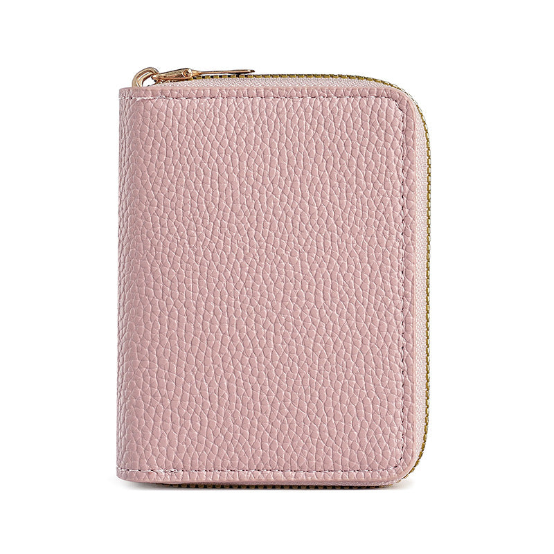 Women's PU Leather Clutch Wallet – Dual Zipper & Multiple Card Slots