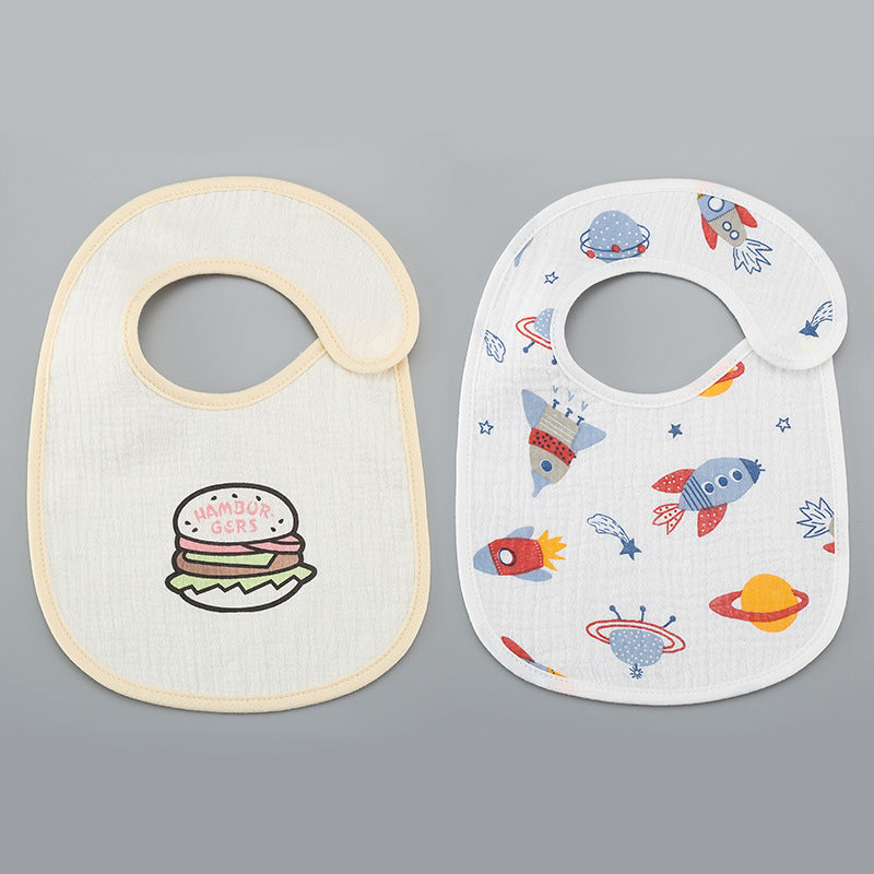Thin Kids' Bib Pure Cotton Waterproof Gauze Saliva Towel