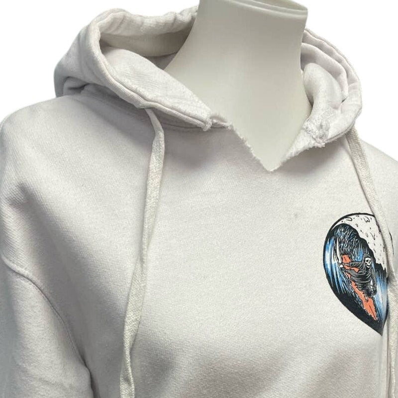 Call Your Mother Mens Medium Surfing Grim Reaper Long Sleeve Sweatshirt Hoodie
