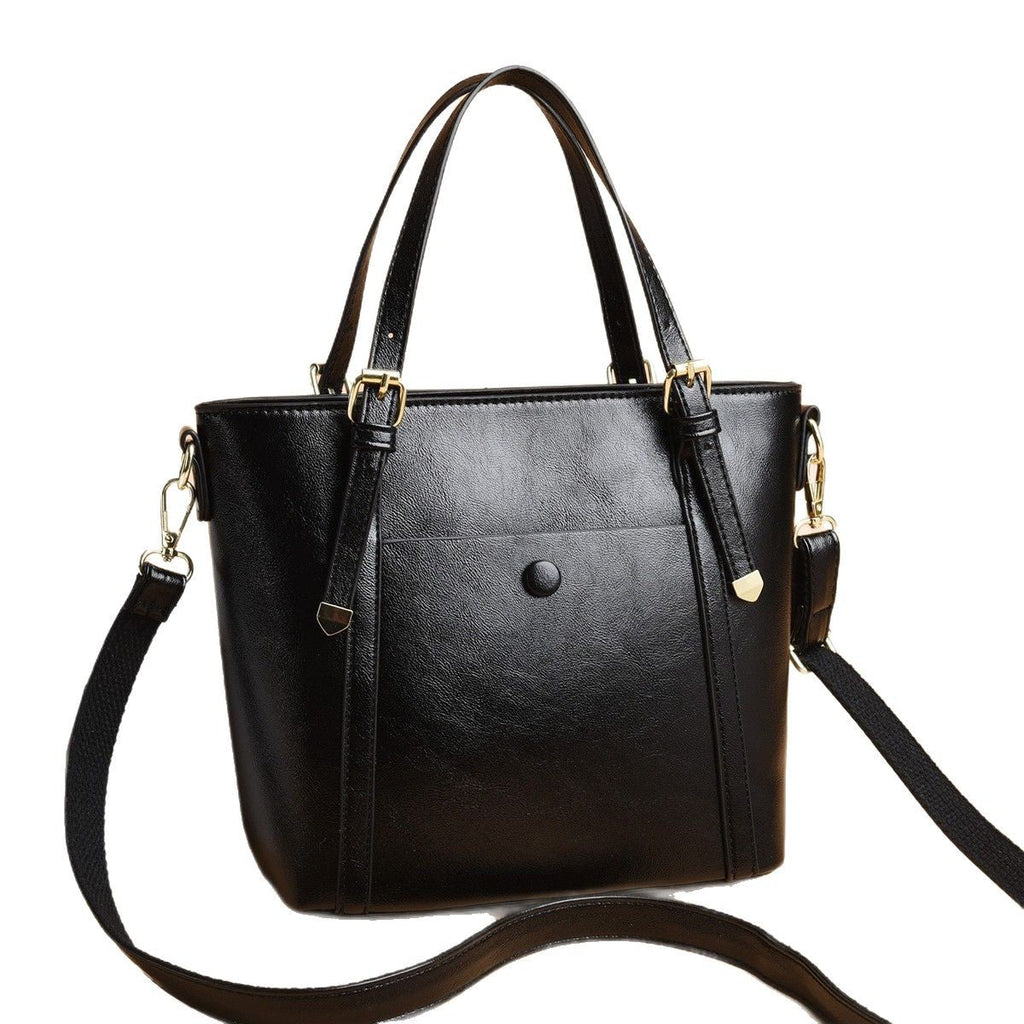 Minimalist PU Leather Shoulder Tote Bag