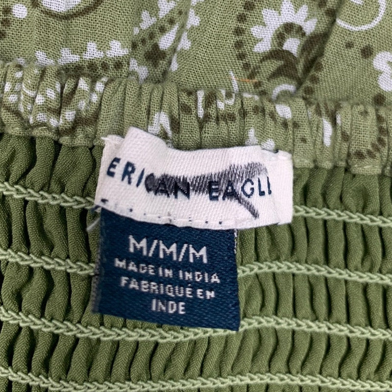 New American Eagle Womens Medium Front Button Up Bandana Paisley Dress
