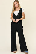 Sleeveless Wide Leg Jumpsuit with Handy Pockets