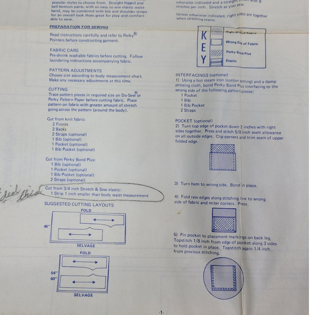 Vintage 1974 Stretch & Sew 860 Childrens Pants Uncut Sewing Pattern