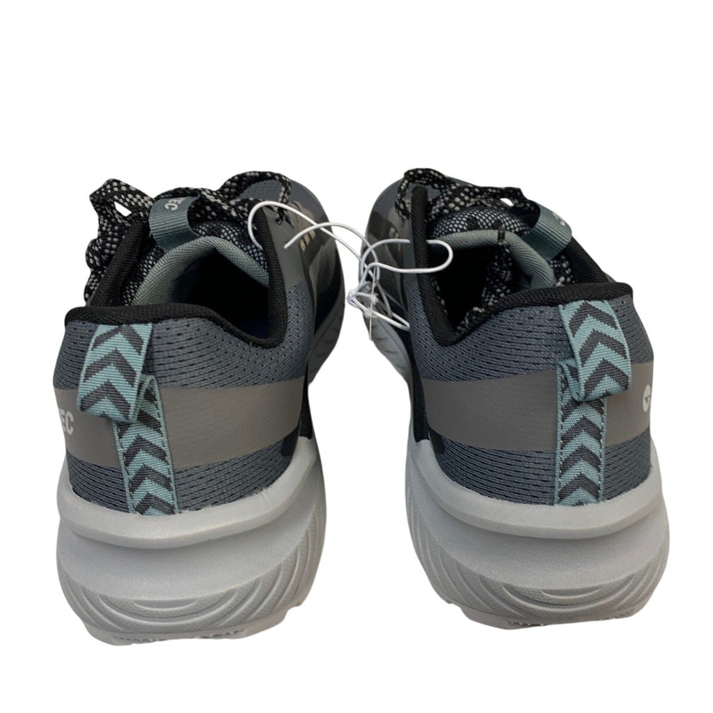 Hi-Tec Mens Size 9 Black Gray Mesh Lace Up Athletic Running Tennis Shoes