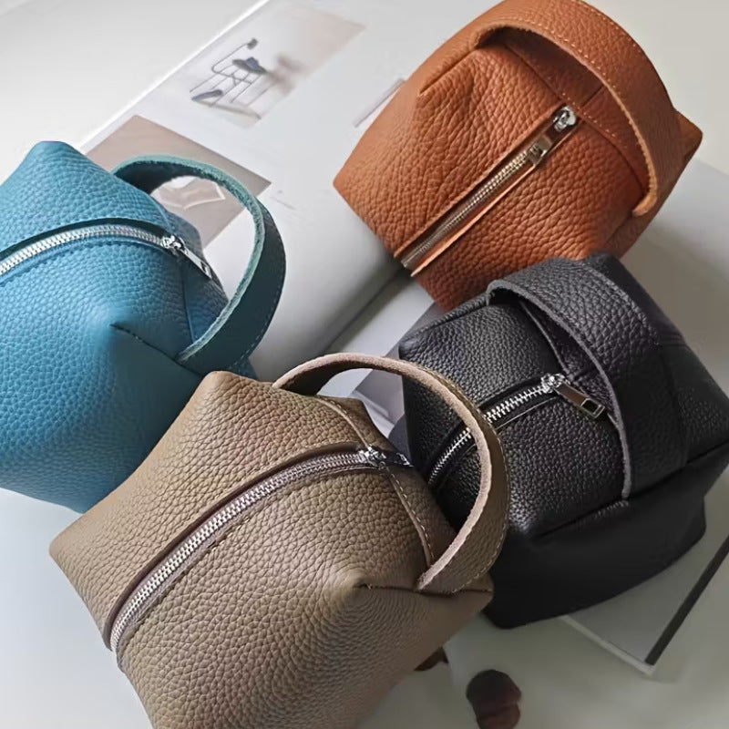 Women's Square Bread-Shaped Toiletry & Cosmetic Bag – Waterproof Organizer