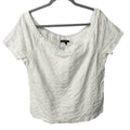 Banana Republic Womens Medium 100% Cotton Off-Shoulder Drawstring Neckline Top