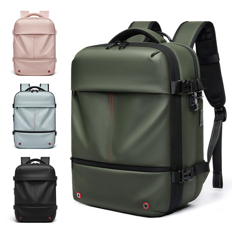 High-Capacity Water-Resistant Expandable Laptop Bag For Business Travel