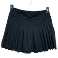 Womens Plus Size Size 1X Black Pleated Nylon Spandex Sporty Mini Skort