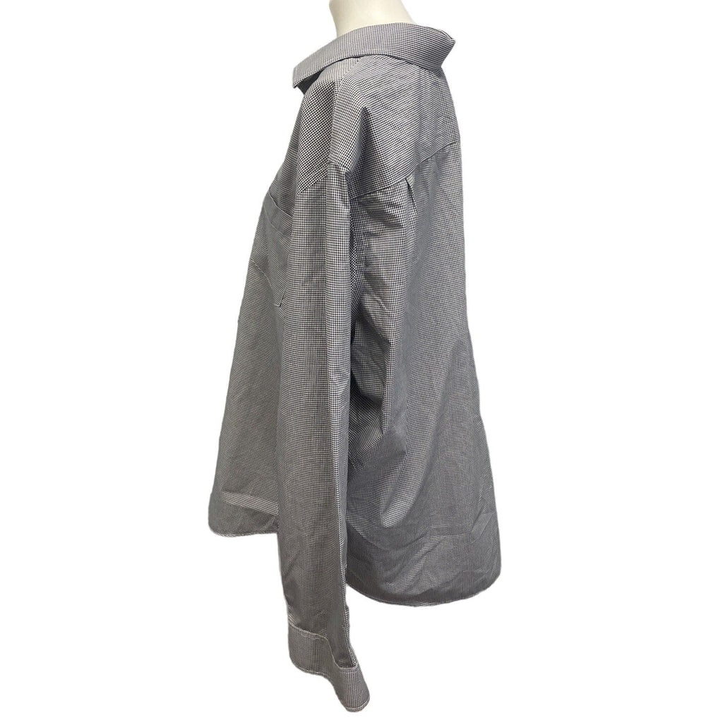 Merona Mens 2XL Non-Iron Gingham Long Sleeve Button Up Shirt w Front Pocket