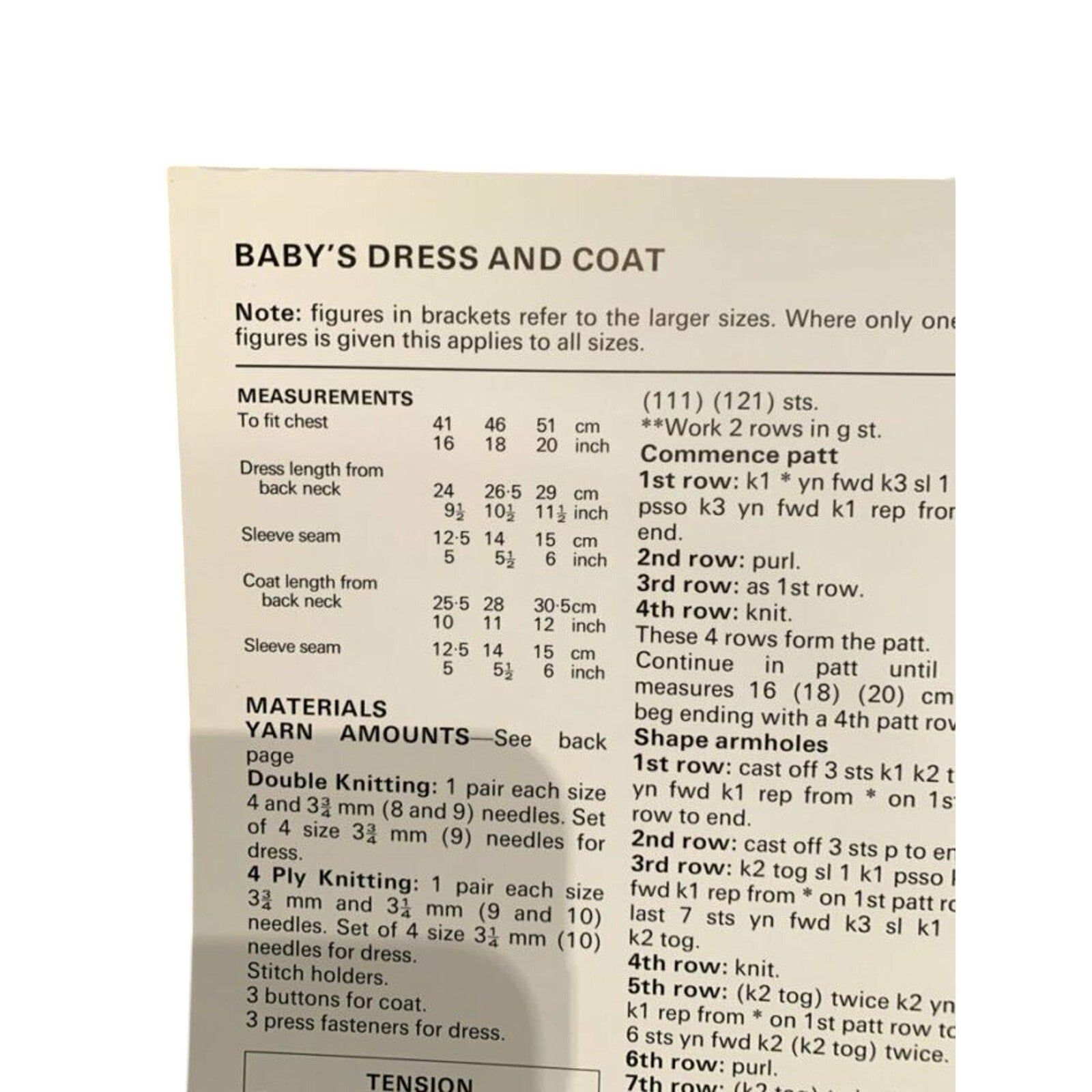 New King Cole KC650 Big Value DK Baby Dress & Coat Sweater Knitting Pattern