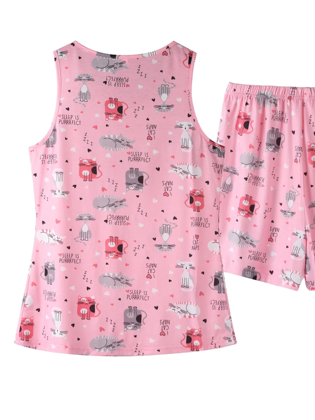 Printed Round Neck Top and Shorts Lounge Set