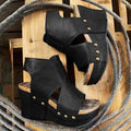 Women's Vintage Wedge Heel Open-Toe Sandals | PU Leather | Sizes 35–43