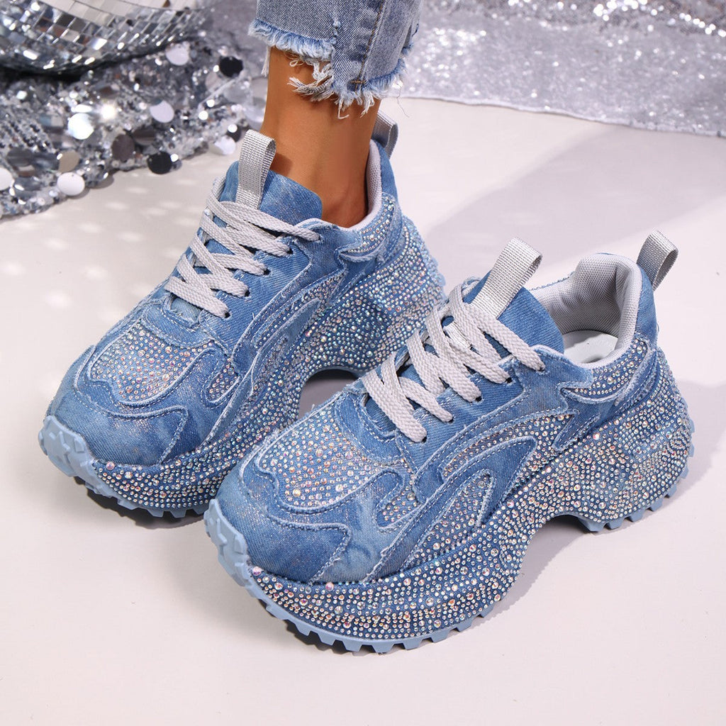 Women's Height-Increasing Platform Sneakers - Thick Sole Casual Shoes