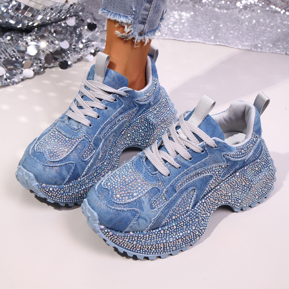 Women's Height-Increasing Platform Sneakers - Thick Sole Casual Shoes