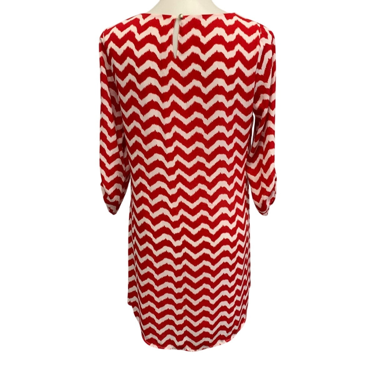 Charming Charlie Womens Small Chevron Stripe Long Sleeve Lined Shift Dress